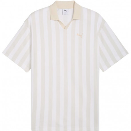 Puma meeste polosärk Class Relaxed Pinnacle 692069 02 S, valge-beež
