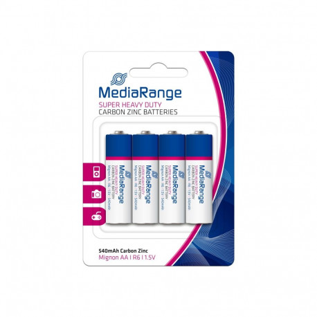 BATTERY CARBON-ZINC AA 1.5V/4PCS MRBAT144 MEDIARANGE MRBAT144 (4260459610632)