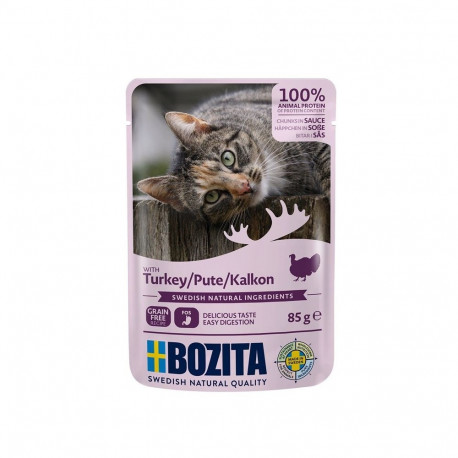 BOZITA Turkey Chunks in sauce - wet cat food - 85g