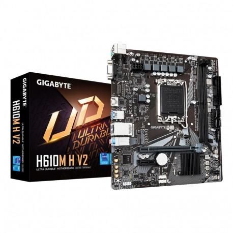 GIGABYTE H610M H V2 DDR4 Motherboard - Supports Intel Core 14th CPUs, 6+1+1 Hybrid Digital VRM, up t