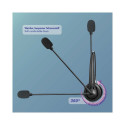Wireless mono headset flexible microphone