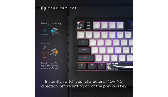 Dark Project mehaaniline klaviatuur ALU87B Bushido G3MS Moonstone lülitid USA QWERTY kodu- ja kontor