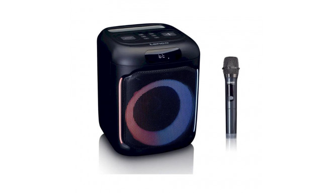 Lenco PA-101BK Portable speaker with microphone