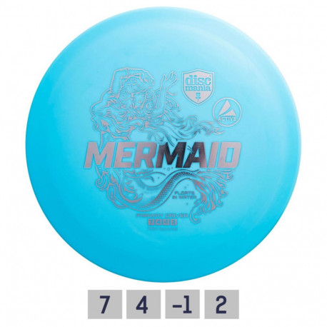 Discgolf DISCMANIA Fairway Driver MERMAID Active Light Blue flofts in water  7/4/-1/2