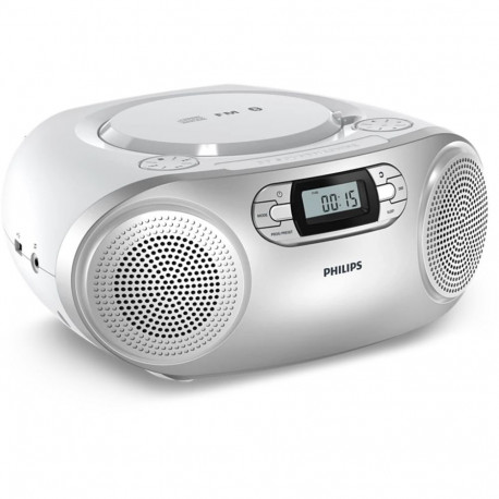 Philips TAZ2000S/10 kannettava CD-soitin FM-radiolla, hopea