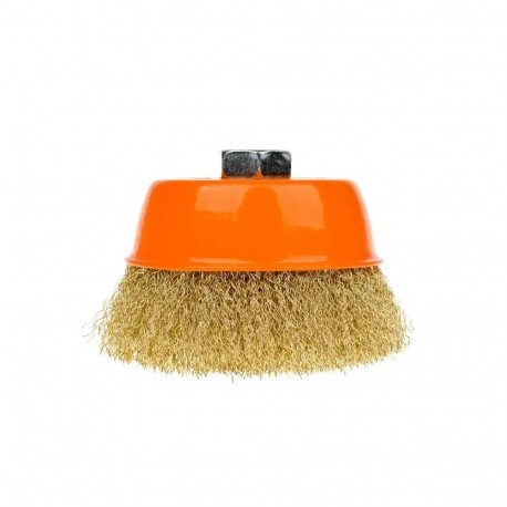 Polax Cup brush with thread for angle grinders M14 | 100mm