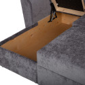 Corner sofa bed INGA graphite grey