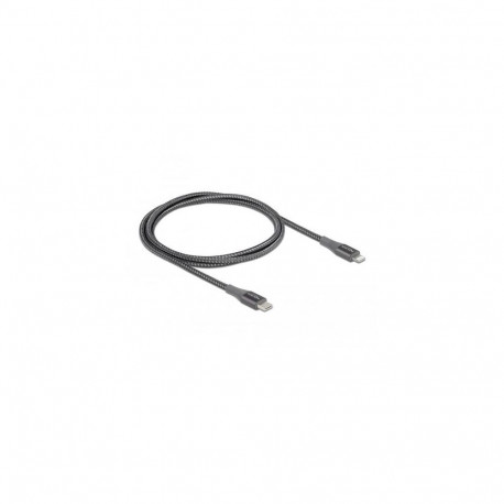DeLOCK Data and charging cable USB Type-C to Lightning for iPhone, iPad and iPod grey 1 m MFi