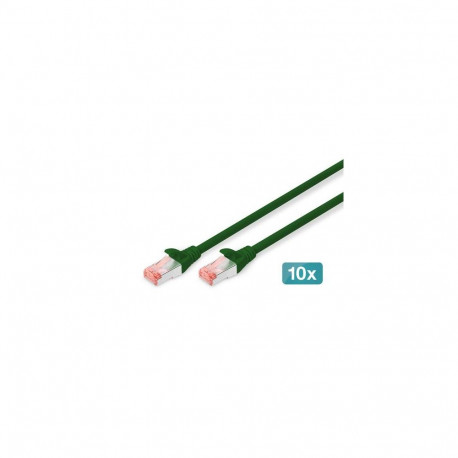 Digitus CAT 6 S/FTP Patch Cables, 1 m, Green, 10-Pack