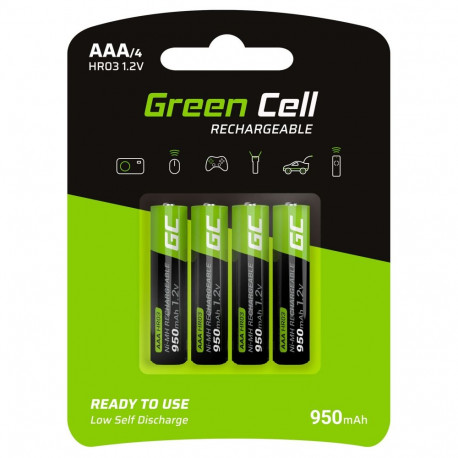 Green Cell akud 4xAAA HR03 950mAh