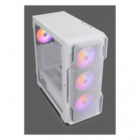 "Mini Nanoxia DS-9 ARGB Airflow white - USB-C - TG-Mesh"
