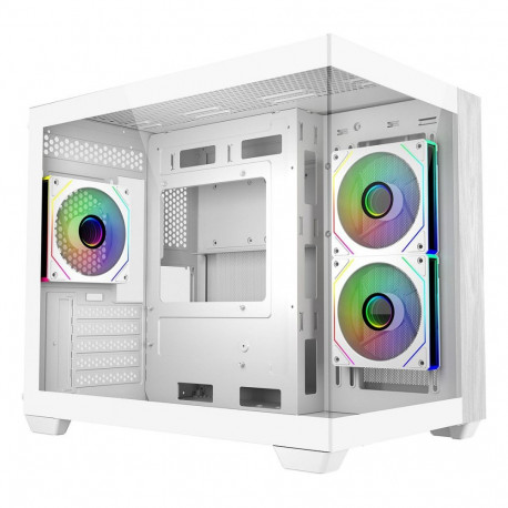 Cooler Master midikorpus Elite 481 Wood MT micro ATX külgaken karastatud klaasiga