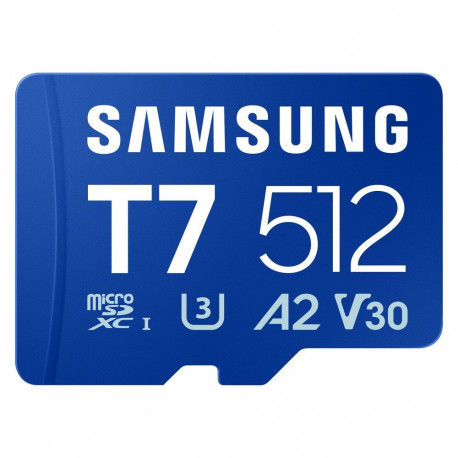 Samsung microSD mälukaart T7 MB-MB512T/WW 512GB kuni 170MB/s lugemiskiirus nutitelefonidele, tahvela