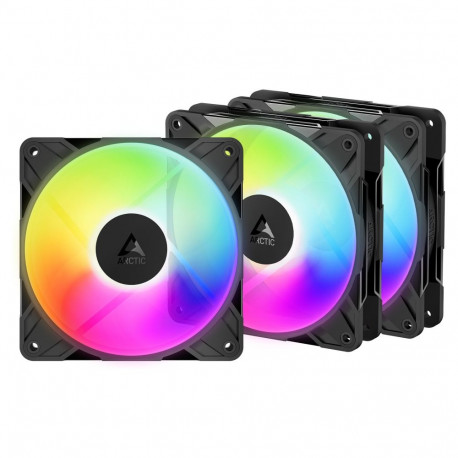 "120mm ARCTIC Gehäuselüfter P12 Pro Reverse A-RGB PWM 3er-Pack schwarz 4-pin"