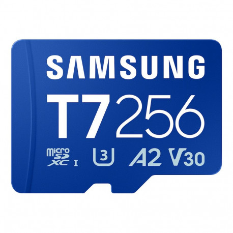 Samsung microSD-mälukaart T7 MB-MB256T/WW 256GB nutitelefonidele, tahvelarvutitele ja käsikonsoolide