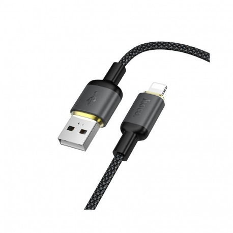 Cable USB A to Lightning Hoco 2,4A 1 m X128 Benefit black