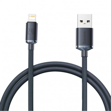Baseus - Baseus CAJY000001 Crystal Shine Series Data Cable USB to Lightning 20W 1,2m Black