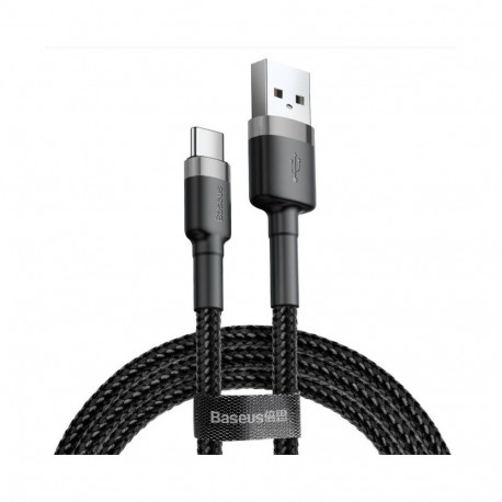 Baseus - Baseus CATKLF-BG1 Cafule Cable USB-C 3A 1m Grey/Black