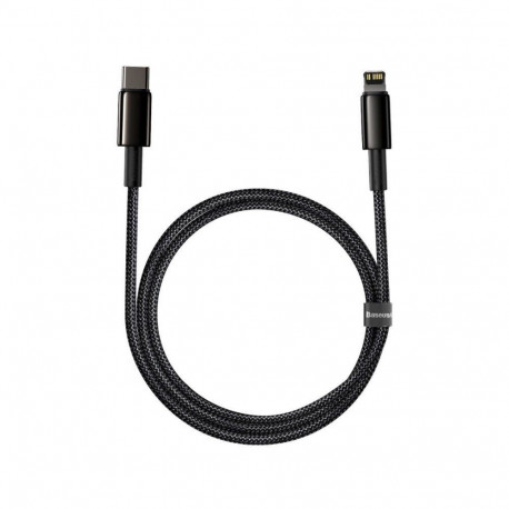 Baseus - Baseus CATLWJ-A01 Tungsten Gold Fast Charge Cable USB-C to Lightning 20W 2m Black