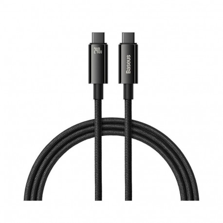 Baseus - Baseus CAWJ040101 Tungsten Gold Fast Charging Data Cable USB-C - USB-C 240W 2m Black