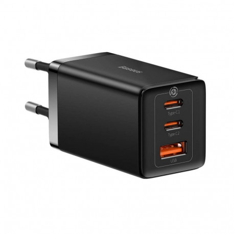 Baseus - Baseus CCGP120201 GaN5 Pro Quick Charger USB-A + 2x USB-C 65W Black