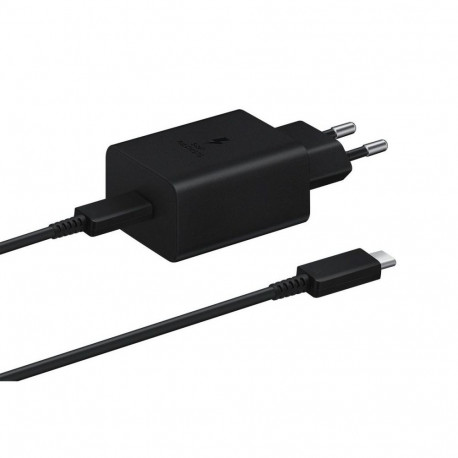 Samsung - EP-T4510XBE Samsung 45W Travel Charger + USB-C Data Cable Black