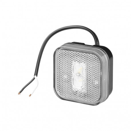 Esituli valge LED 12/24V 65x65mm polt