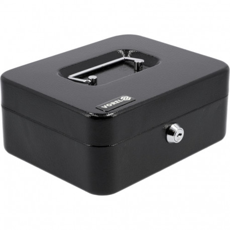 Vorel GRF 78622 cash box, 200x160x90mm, 0.7mm steel, black, 2 keys, coin insert