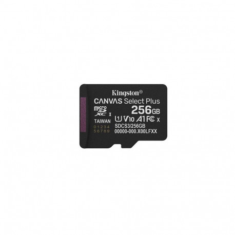 Kingston Technology 256GB micSDXC Canvas Select Plus Gen3 150R A1 Single Pack w/o ADP