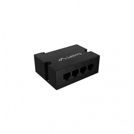 LANBERG DIN-FE4-AT-30W SWITCH 1XIN 3X OUT 100MB POE EXTENDER FAST ETHERNET DIN RAIL AT 30W