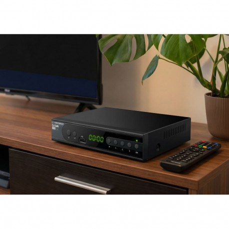 Esperanza tuuner EV106P digitaalne DVB-T2 H.265/HEVC, must