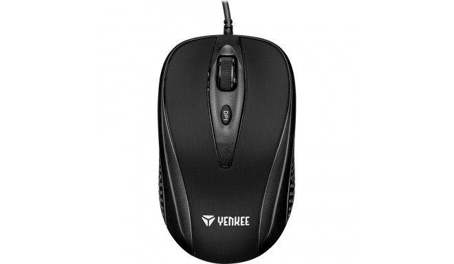 USB wired mouse, 4 buttons, YMS 1025 BK, optical
