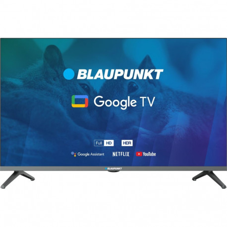 Blaupunkt teler 32FBG5000S 32" Full HD LED GoogleTV Dolby Digital WiFi 2,4-5GHz BT, must