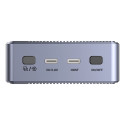 UNITEK raid-korpus 2xM.2 NVMe/SATA 20Gbps võrguta kloonimisega, hall