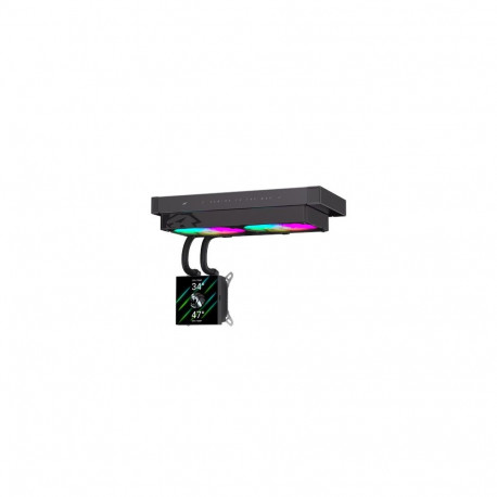 Gamemax CPU vedelikjahuti GLACIER 240 LCD BK, must