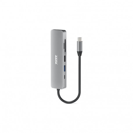 Port Designs 900162 interface hub USB Type-C Silver
