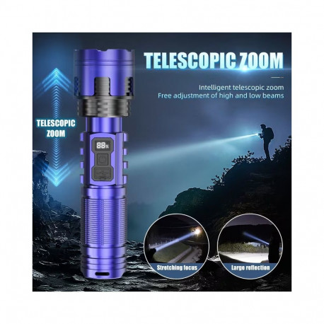 Superere taktikaline laetav LED-taskulamp