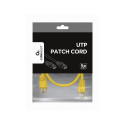 PATCH CABLE CAT5E UTP 0.25M/YELLOW PP12-0.25M/Y GEMBIRD