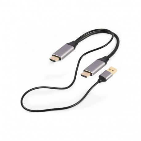 I/O ADAPTER HDMI TO DP/BLACK A-HDMIM-DPM-01 GEMBIRD