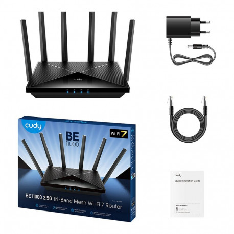 Cudy ruuter BE11000 2.5G kolmevööndiline Wi-Fi 7 mesh