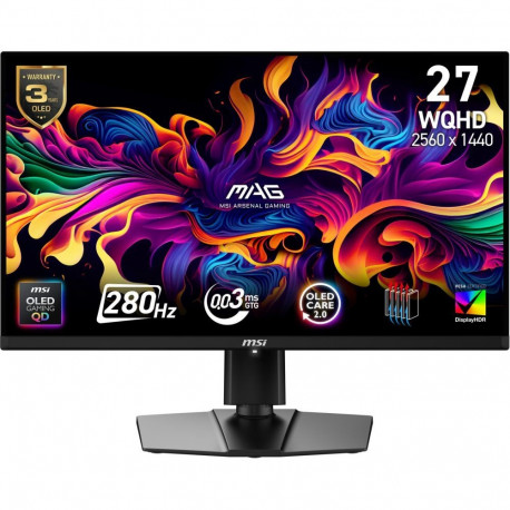 MSI Monitor||26.5 "|2560 x 1440 pixels|Wide Quad HD|Native aspect ratio 16:9|QD-OLED|Flat|MAG271QPQD