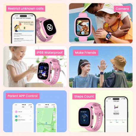 LAGENIO K3 4G Kids Smart Watch with GPS Pink