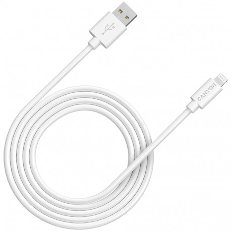 CANYON cable MFI-12 USB-A to Lightning 2m White