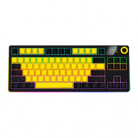 LORGAR Gaming Keyboard KBP70TKLW Pro Wireless Yellow EN