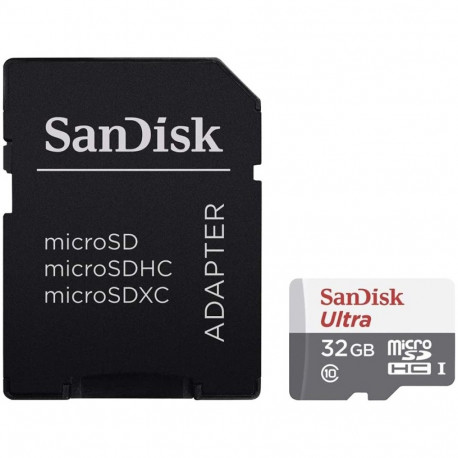 SanDisk memory card microSDHC 32GB Ultra 100MB/s Class 10 UHS-I + adapter