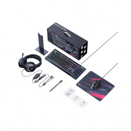 Onikuma TZ5008 5-in-1 Gaming Set: Keyboard + Mouse + Headset + Mouse Pad + Stand