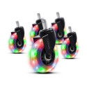 Caster Wheel - Trust 25803 Illuminated Polypropylene & Polyurethane 5Pcs