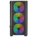 Computer Case - Mars Gaming MCVECTOR Mini Tower, USB 3.0 Type-C, Tempered Glass, Black