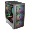 Computer Case - Mars Gaming MCVECTOR Mini Tower, USB 3.0 Type-C, Tempered Glass, Black