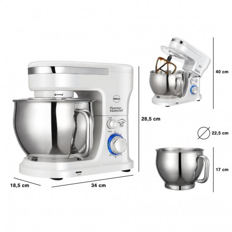Stand Mixer - ELDOM WRK1300 Dulce 1300 W, 5L Bowl, 6 Speeds White